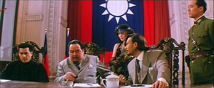 Les trois grands parrains de la Bande verte rencontrent le Kuomintang pour préparer la défense de Shanghai face aux forces japonaises